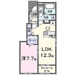 アルバータ セレーノ 1LDKの間取図画像