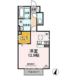 エパル三門 ワンルームの間取図画像