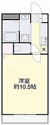サンガーデン青江2 1Kの間取図画像