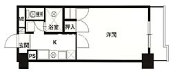 恒和レジデンス 1Kの間取図画像