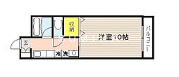 オーランド富田町 1Kの間取図画像