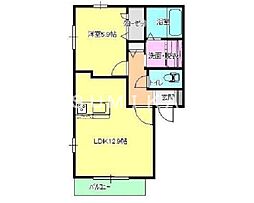 ラ・セーヌ築港新町 1LDKの間取図画像