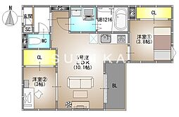REGALEST 今 2LDKの間取図画像