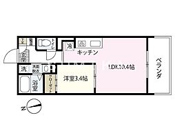 Side-S 1LDKの間取図画像