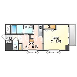 ラフィーネ大供 1DKの間取図画像
