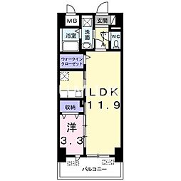 オンフォレスト芳泉 1LDKの間取図画像