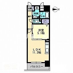 アルファレガロ西古松 1LDKの間取図画像