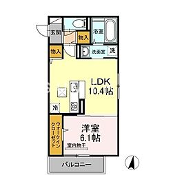 フィロス2 1LDKの間取図画像
