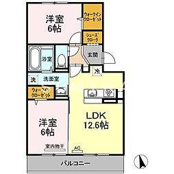 エストレーラ 2LDKの間取図画像