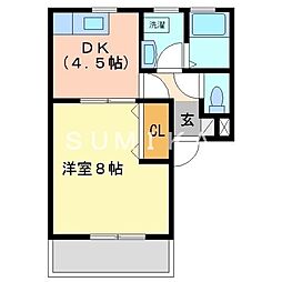 ポテトチップ2 1DKの間取図画像