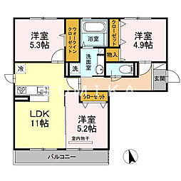 エスペランサ 3LDKの間取図画像
