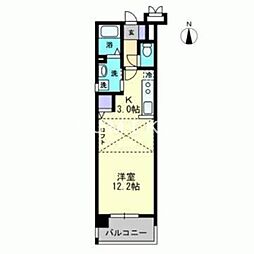 アルファレガロ岡山駅前 1Kの間取図画像