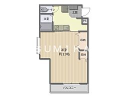 エレガンス大供 1Kの間取図画像