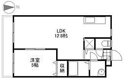 CASATEN 1LDKの間取図画像