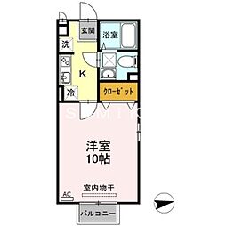 ガーデンパレス 1Kの間取図画像