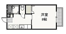 ピアチェーレA 1Kの間取図画像