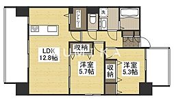 カサ・セグーラ田町 2LDKの間取図画像