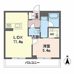 シャーメゾン ノーススクエア 1LDKの間取図画像