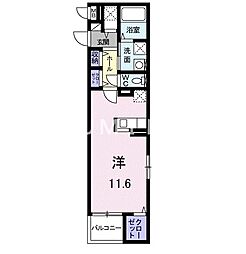 サンリット2 ワンルームの間取図画像