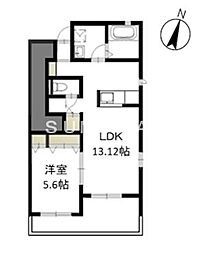 クラウンフィールドNB 1LDKの間取図画像