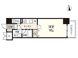 TheMODERN岡山駅前 1Kの間取図画像