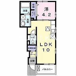 ベルメゾンM 1LDKの間取図画像