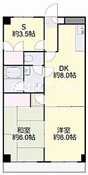 上杉第三ビル野田 2SDKの間取図画像