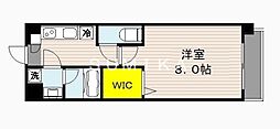 スキポール駅元町 1Kの間取図画像