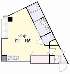 くすの木ビル ワンルームの間取図画像