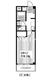 HILLCOLLEGEDAIGAKUMAE 1Kの間取図画像
