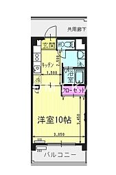 グランベルデ南方West 1Kの間取図画像