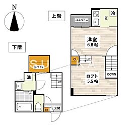 ADC東岡山Fino 1Kの間取図画像