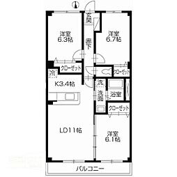アヴァンセ 3LDKの間取図画像