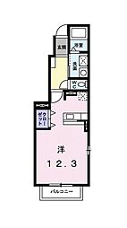 ヌーベルモリヤス ワンルームの間取図画像