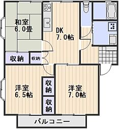ジェンテール 3DKの間取図画像