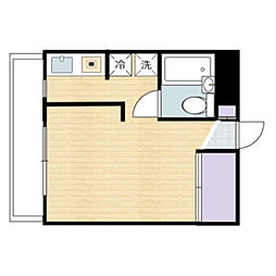 カムフォート1 1Kの間取図画像