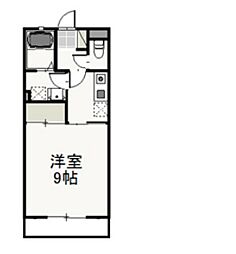 カーサシエテ 1Kの間取図画像