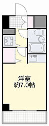 ダイアパレス弓之町 ワンルームの間取図画像