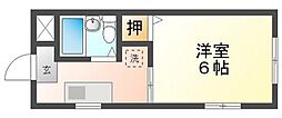 アーバン大供 1Kの間取図画像