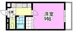 プロスパー大藪 1Kの間取図画像
