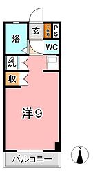 サンライズブルー ワンルームの間取図画像
