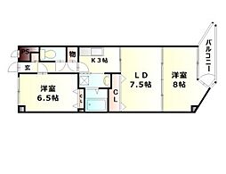 イルサローネ 2LDKの間取図画像
