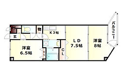 イルサローネ 2LDKの間取図画像