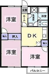 星の郷ハイツ 3DKの間取図画像