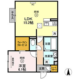 グランドレジデンス 1LDKの間取図画像
