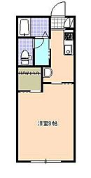 サクラメント 1Kの間取図画像