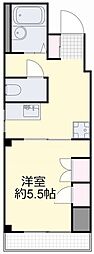 キャステル3 1DKの間取図画像