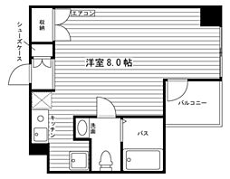 シティマンション鳳凰 ワンルームの間取図画像