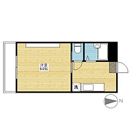 ラメール神田 1Kの間取図画像
