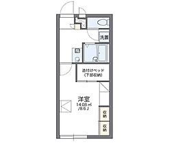 レオパレスアトラス 1Kの間取図画像